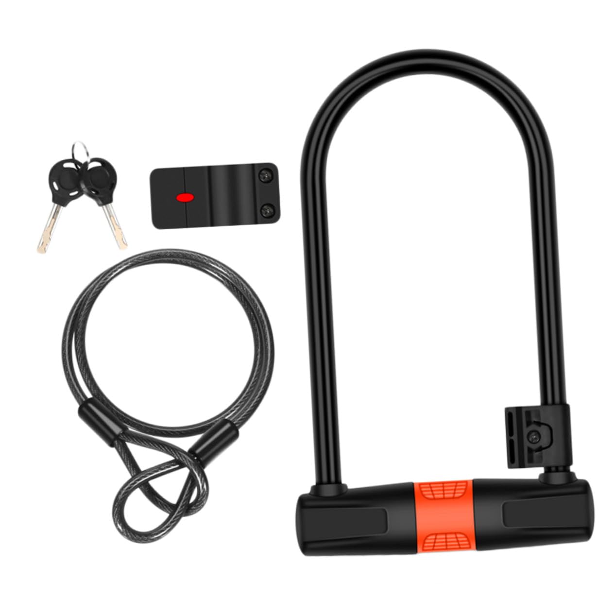 Milisten Lucchetto Catena Antifurto per Bici Trave di Bloccaggio in Acciaio Legato Design U Cavo in Acciaio ad Alta Resistenza Chiave Accessori per Mountain Bike e Moto