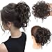 Tousled Updo Messy Bun Hair Piece Hair Extension Ponytail With Elastic Rubber Band Updo Extensions Hairpiece Synthetic Hair Extensions Scrunchies Ponytail Hairpiece for Women (Color:4A)