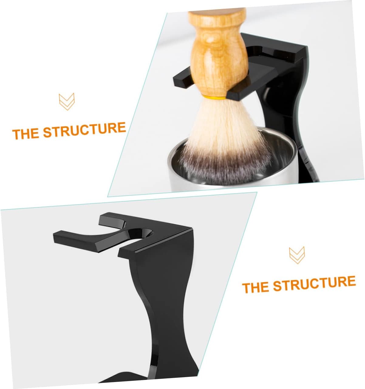 VICASKY Acrylic Shaving Brush Holder and Razor Stand with Portable Shaving Bowl for Men Lightweight Beard Grooming for Neat Storage and Convenient Use Fathers and Husbands