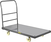 VEVOR 2000 lbs Heavy-Duty Steel Platform Truck - 47x24" Flatbed Cart with 5" Nylon Casters for Warehouse, Garage & Moving