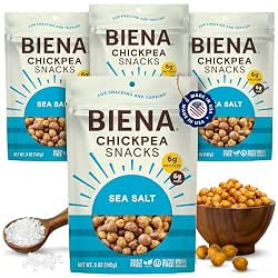 BIENA Chickpea Snacks - Crunchy Roasted Chickpeas - High Fiber
