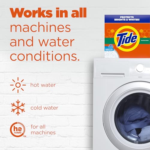 Image of Tide Powder Laundry Detergent, Mountain Spring Scent, 125 Loads, 143 oz