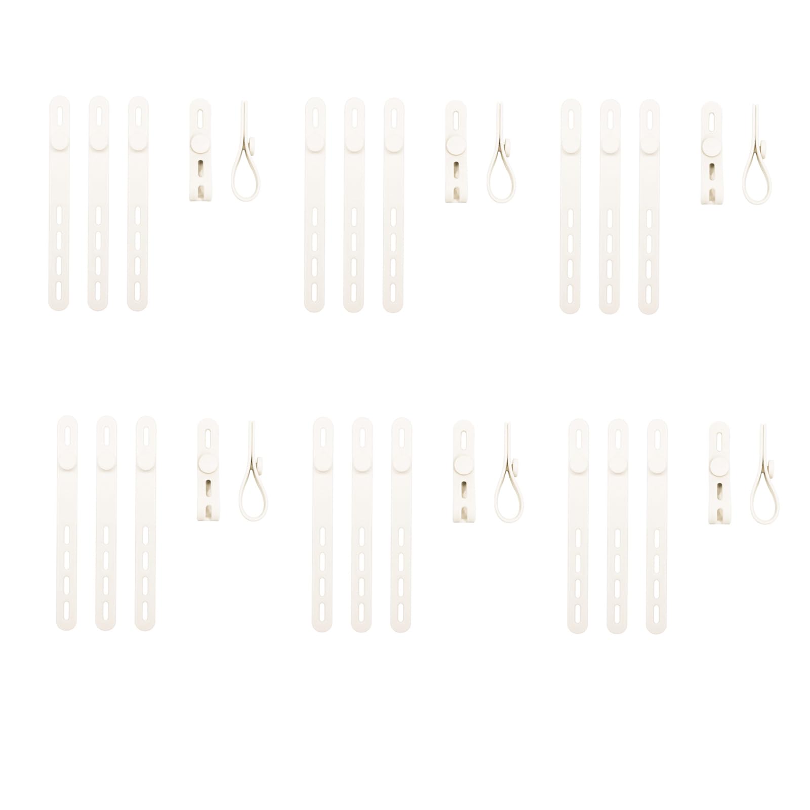 30Pcs Silicone Cable Ties for Home Cord Management Easy Elastic Cable Holders