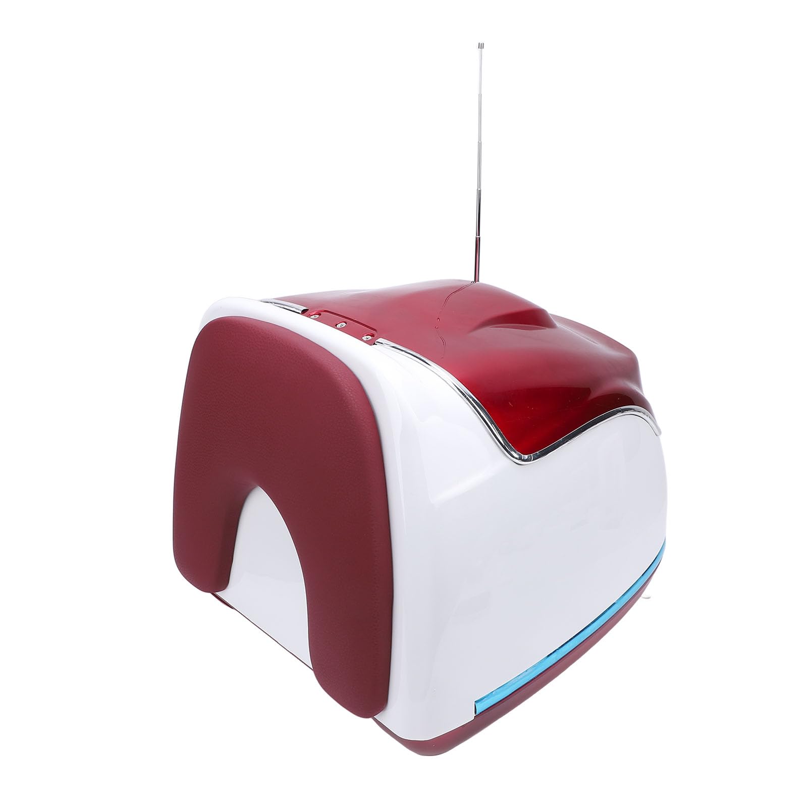 Top Case de Moto élégant Design Rétro 38L Boîte de Rangement Arrière pour Motos et Scooters électriques Résistant à l'eau (Rouge)