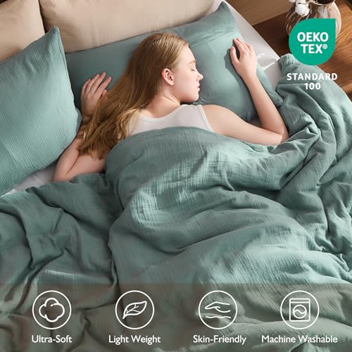 Parure de lit en mousseline extra douce 100% coton EMME - 4