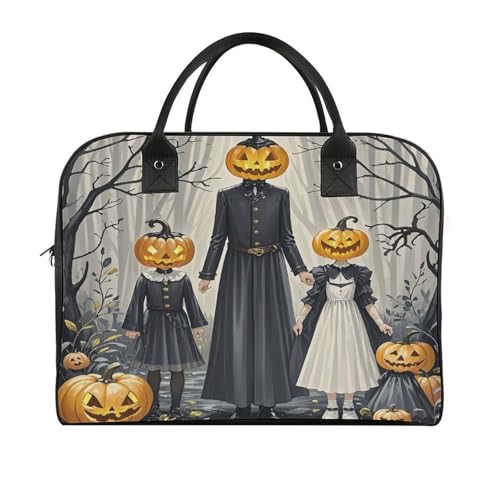 Bolso mochila familiar Pumpkin Head con capacidad grande miniatura 3