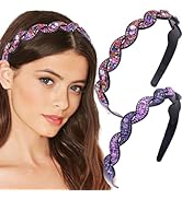 Bouory Sparkly Rhinestone Headbands Colorful Crystal Hairband Thin Head Bands with Teeth No Ship ...
