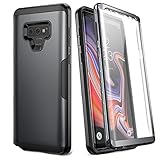 YOUMAKER Case for Galaxy Note 9, Full Body Heavy Duty Protection with Built-in Screen Protector Shockproof Rugged Cover for Samsung Galaxy Note 9 (2018) 6.4 Inch - Black/BK