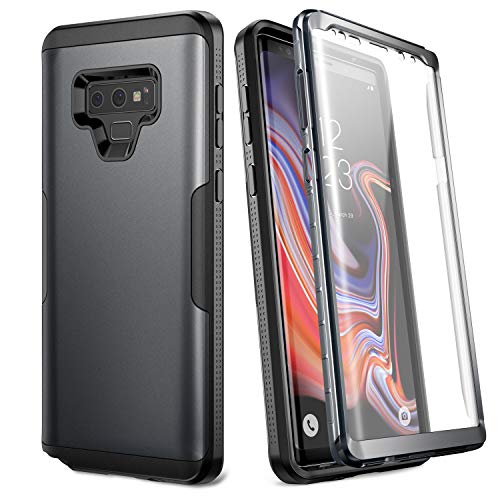 YOUMAKER Case for Galaxy Note 9, Full Body Heavy Duty Protection with Built-in Screen Protector Shockproof Rugged Cover for Samsung Galaxy Note 9 (2018) 6.4 Inch - Black/BK