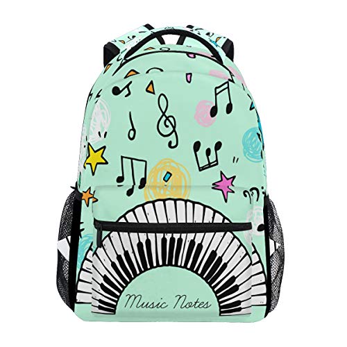 Nota Musical De Piano Mochila Infantiles para Niños Niñas Hombro Mochilas para Portátil De Viaje Mujeres Hombres