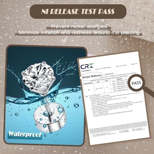 YADOCA Small Hypoallergenic Surgical Steel Earrings for Sensitive Ears - Flat Back Earrings for Women Men - 20G Tiny Cubic Zirconia Opal Hoop Studs - FlatBack Stud Cartilage Earring Sets for Multiple Piercing4