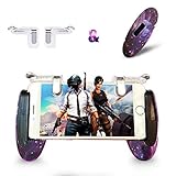 [Mobile Game Controller]: für Upgrade-Joystick, Spiel-Spiel mit 6 Fingern, Feuer, Ziel, Umdrehen – alle gleichzeitig. Große, sensible Joypad-Trigger helfen Ihnen, schnell Ihre Fähigkeiten zu verbessern und der Profi zu sein. Transparentes Design verhindert das Blockieren des Bildschirms. Sie können die Trigger mit Clip einstellen.