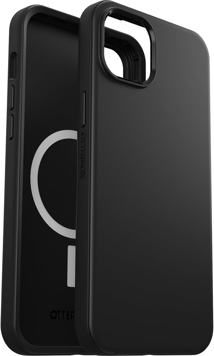 OtterBox iPhone 15 Plus and iPhone 14 Plus Symmetry Series Case - BLACK, Snaps to MagSafe, Ultra-sleek, Raised Edges Protect Camera & Screen (Ships in Polybag)