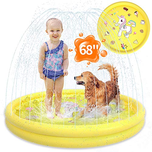 Antetek Splash Pad Sprinkler for Kids Outdoor, Newest 68