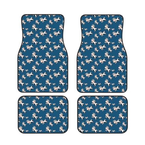 Alfombrillas de coche con patrón de vacas para viajes en familia y protección de diario