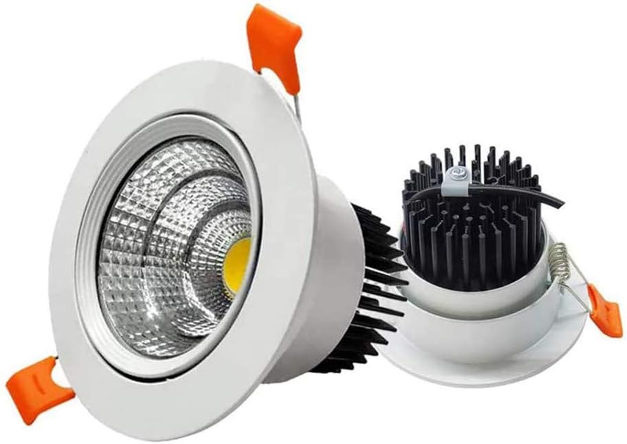 LED Recessed light Round Ceiling Lights Adjustable illumination angle 3W AC85-265V COB Porch Light Warm White 1pack (Warm White 3000K, 3W)