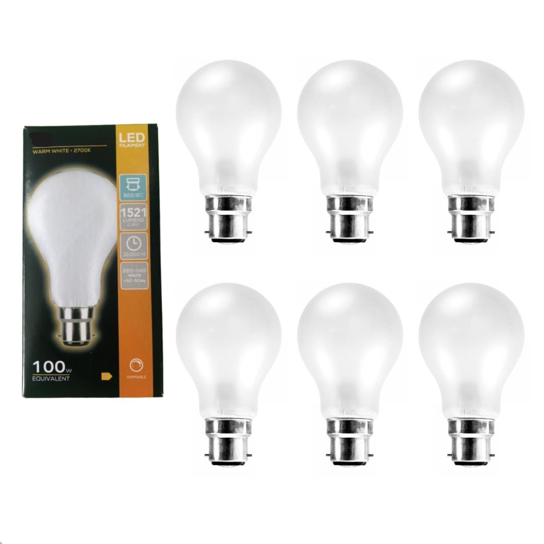 6 X LED 12W Light Bulb LAMP BC Warm White DIMMABLE Bright 100W EQUIV B22