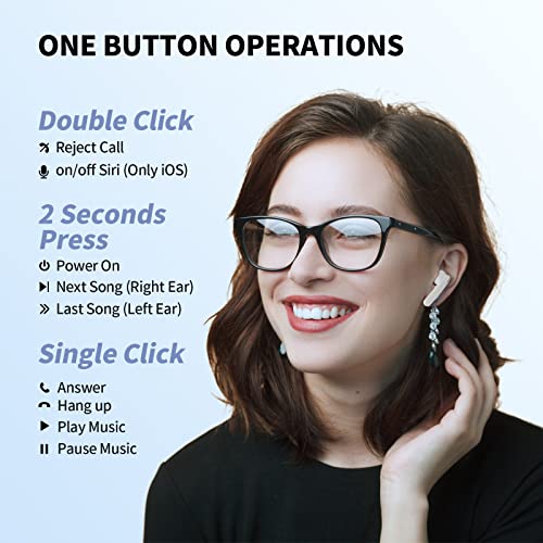 Psier Wireless Earbuds, Bluetooth Earbuds With Premium Sound Bluetooth 5.3 Auto Pairing Ear Buds Built-In Microphone With 43H Playtime Ipx6 Waterproof Bluetooth Headphones For Workout/Home/Office #TOP6