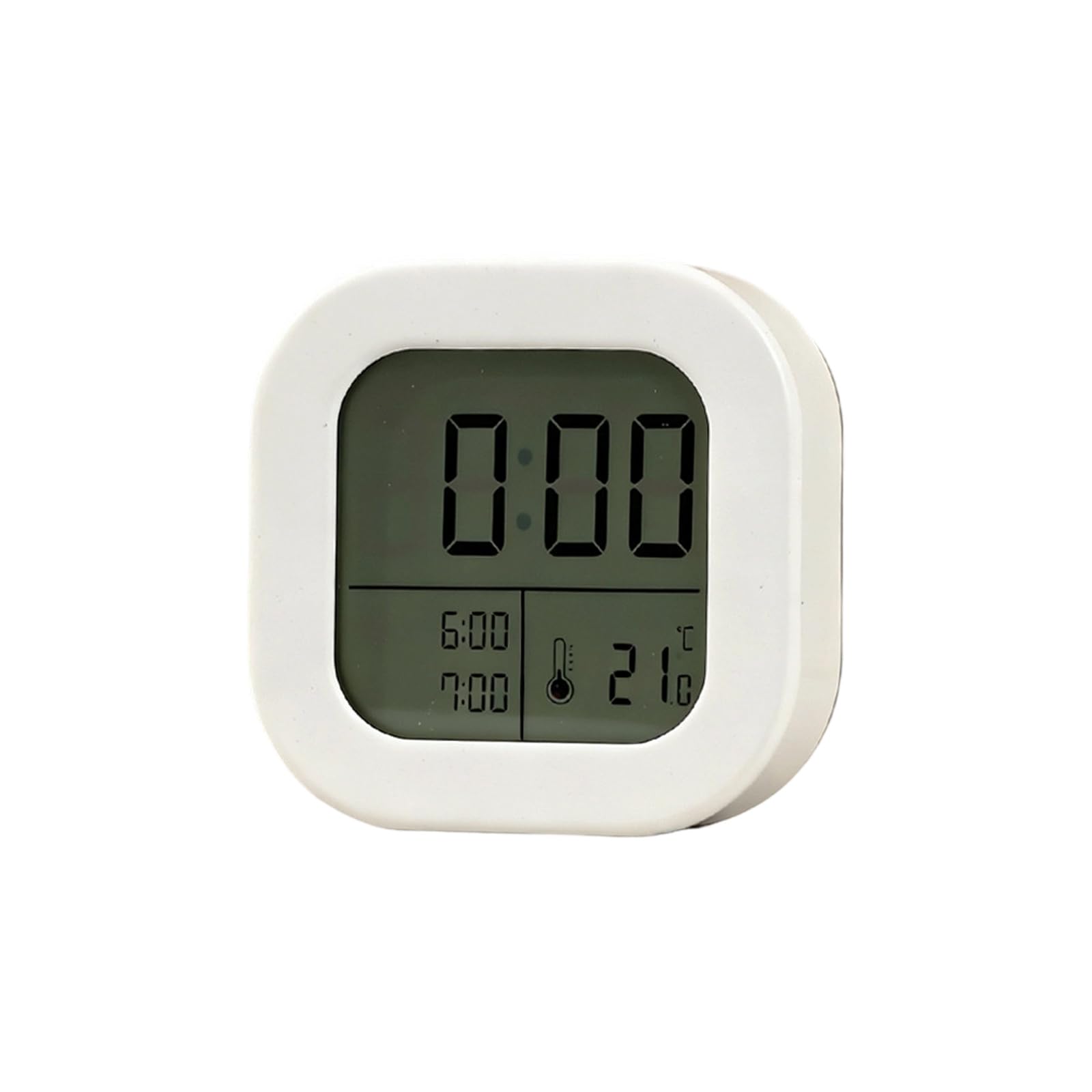 CUNZJIA Adjustable Stand Digital Alarm Clock with Temperature Display Quiet Sweeps Second Movement for Desk Bedroom Offices