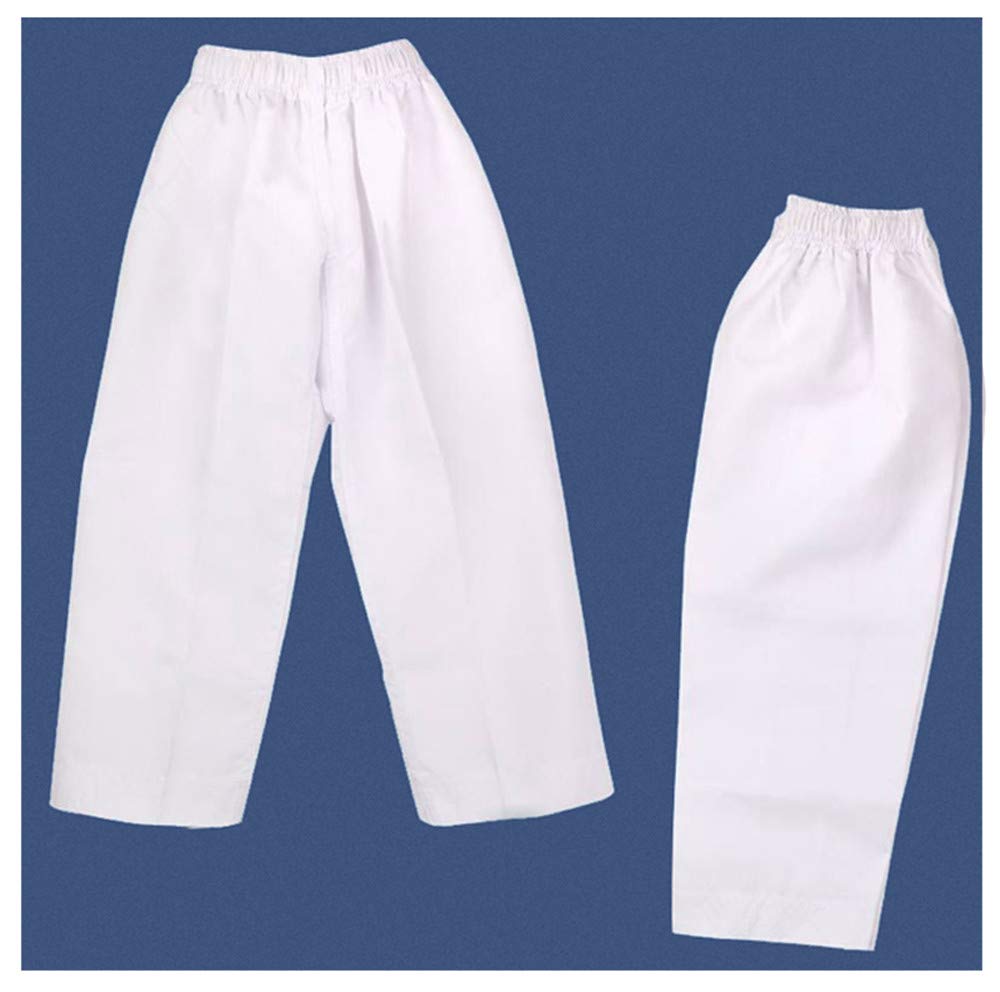 NAMAZU Karate Pants for Kids and Adult 7oz Ploy/Cotto Lightweight Student Karate Gi Pants Elastic Waist Martial Arts Pants