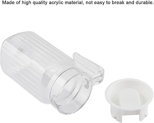 Miniatura 4 de Jarra de plástico con tapa, jarra de plástico transparente para refrigerador, botella de jugo transparente de acrílico, jarras de agua de plástico,