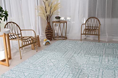 Cushmat Soft Stylish Reversible Foam Floor Mat – Baby Play Mat |Play Mat For Toddlers | Kids Play Mat | Exercise Yoga Mat | Non-Toxic, Waterproof, Durable, Easy-To-Clean | Large Teal – Pink #TOP6