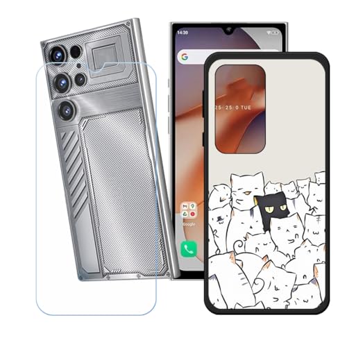 LCEHTOGYE �K�p Oukitel C61 GT +�����K���X�X�N���[���v���e�N�^�[�p�P�[�X�A�K�p Oukitel C61 GT (6,88")�ƌ݊����̂���u���b�N�\�t�gTPU�V���R���Q���P�[�X�ی�J�o�[ LH71