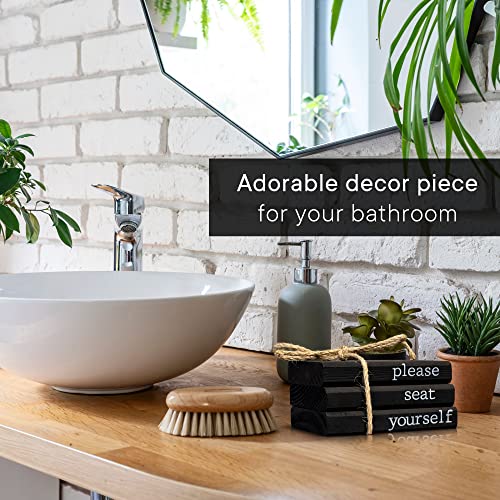 Farmhouse-Bathroom-Decor-Funny-Rustic-Wooden-Mini-Books-for-Your-Restroom-Shelf-The-Perfect-Small-Decorative-Accent-for-The-Guest-Bathroom-Black Farmhouse Bathroom Decor Funny Rustic Wooden Mini Books for Your Restroom Shelf The Perfect Small Decorative Accent for The Guest Bathroom Black