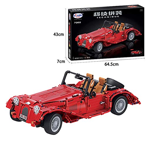 LINANNAN Technic Classic Car Modell Baukits, 1:10 Vintage Car Modell Kit, 1141 stücke Baustein Kompatibel mit Lego… – Bild 3