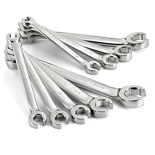 Craftsman 10 pc. Standard and Metric Flare Nut Wrench Set
