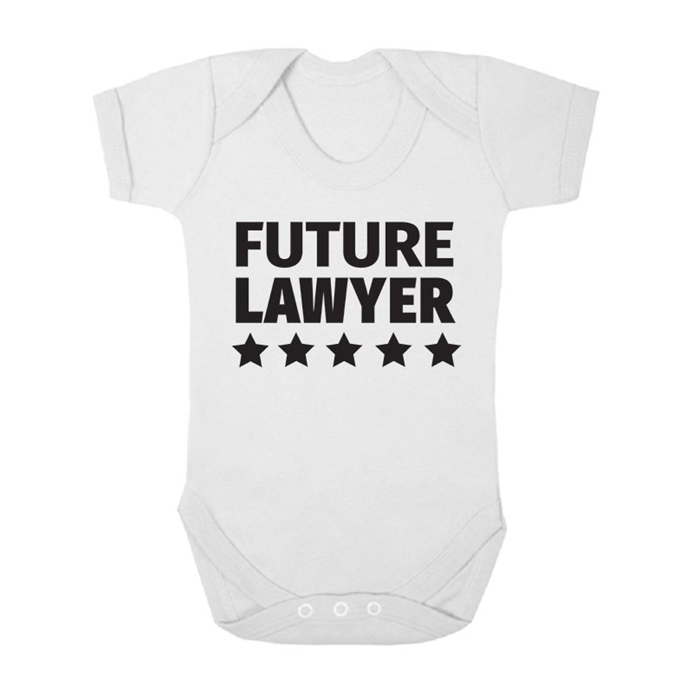 Shopagift Future Lawyer Cute Boys and Girls Baby Vest Bodysuit (White, 0-3 Months)