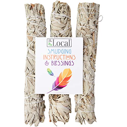 JL Local Wanderlust 9” White Sage Smudge Stick - Extra Large Smudging Wand Incense Stick for Cleansing, Purifying, Healing, Meditation, Yoga, Blessing (3 Pack) - Thumbnail 4