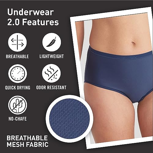 Image of ExOfficio Women's Give-N-Go 2.0 Full Cut Brief - Breathable Durable Easy Care Travel Underwear