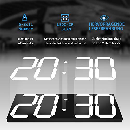 LED Wecker CHKOSDA mit 18 Zoll LED Anzeige und Alarmfunktion