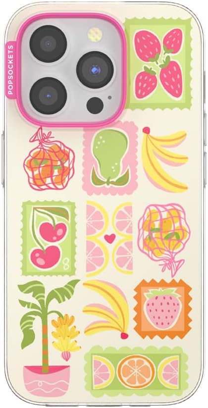 PopSockets iPhone 15 Pro Case Compatible with MagSafe, Phone Case for iPhone 15 Pro, Wireless Charging Compatible, Case Only - Farmer's Market