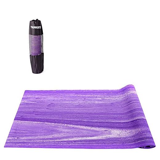 Tapete Yoga Mat Pilates em PVC 6mm Rainbow Com Bolsa Yangfit