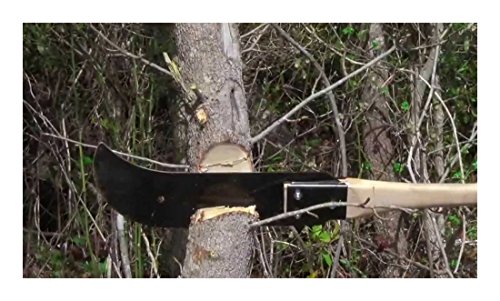 Council Tools 12″ Single Edge Bush Hook; 36″ Curved Wooden Handle - Thumbnail 4