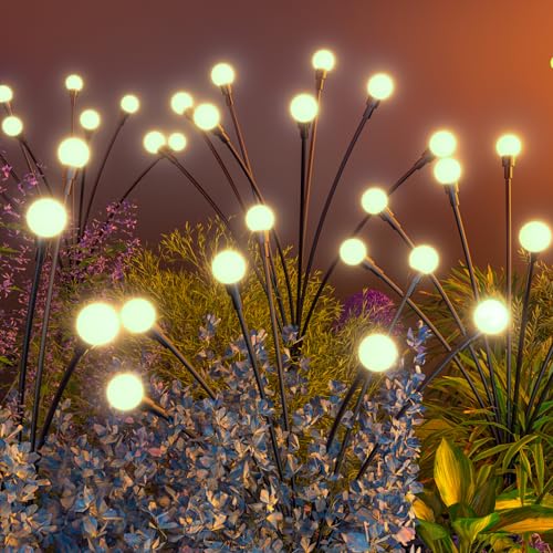 Solar Lights Outdoor - Upgraded 4-Pack of 32 LEDs Solar Garden Lights,IP65 Waterproof Outdoor Decor Solar...