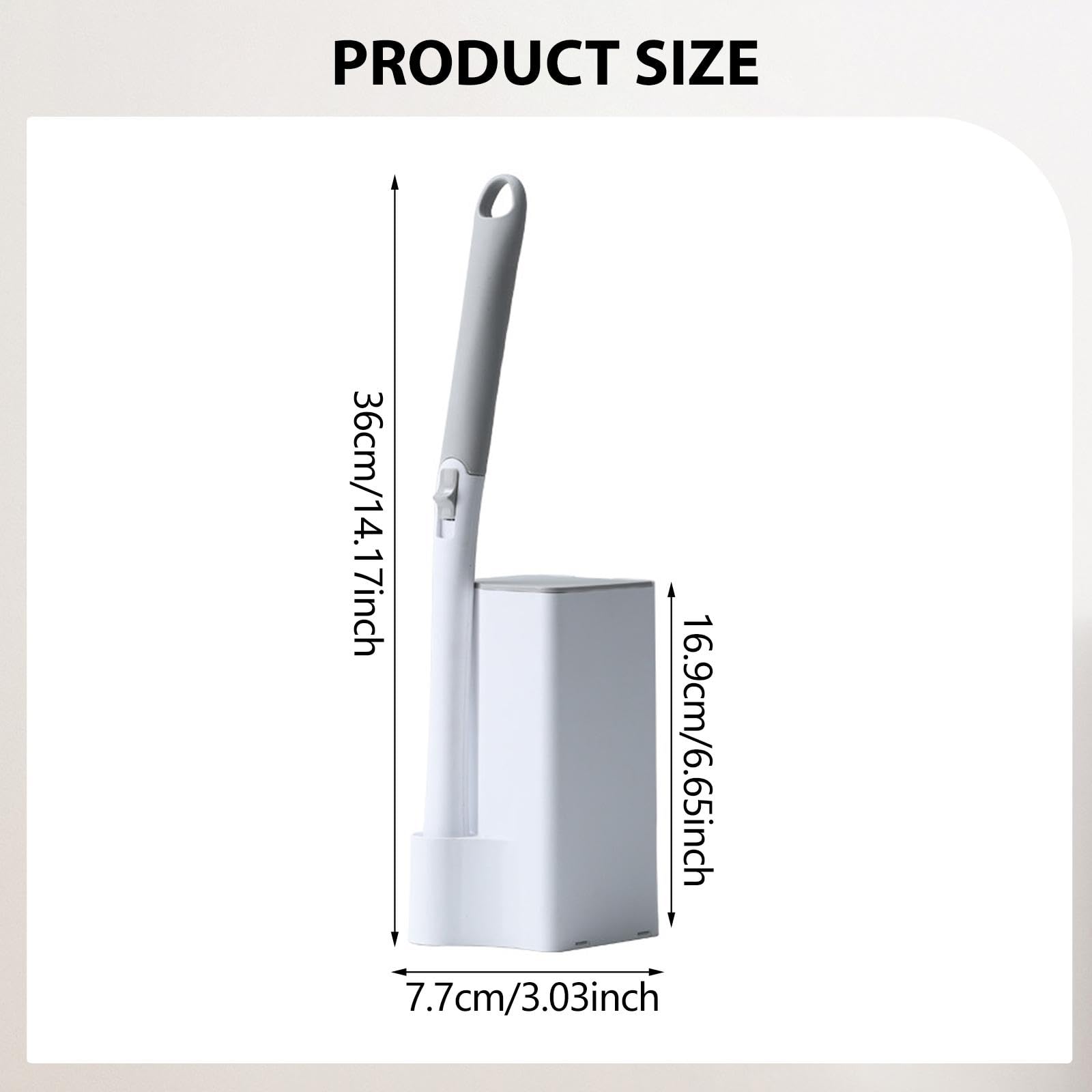 Amagogo WC-Bürsten- und Halter-Set, Reinigungsset für die Toilette mit 50 Ersatzköpfen für Badezimmer