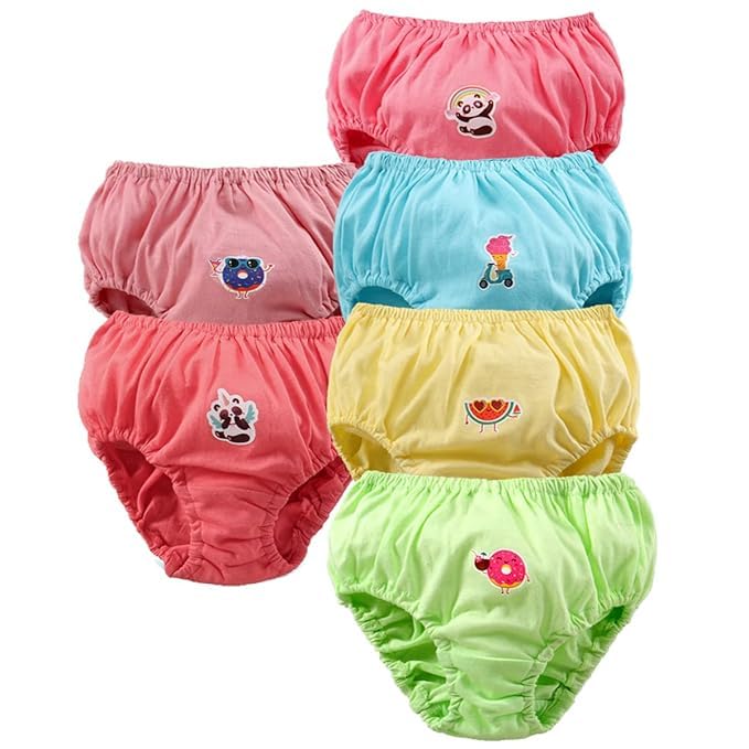 SMILE BABY Unisex Cotton Panties Baby Boys and Girls Brief Panty Innerwear Combo Shorts Underwear Briefs,Multicolor Kids Pack for Kids| Unisex, 100% Pure & Soft Organic Comfortable (Pack of 6) 1
