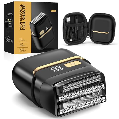 Electric Razor for Men, Advanced Foil Shaver with 4 Floating Blades(2 Foils + 2 Trimmers), Close Shave Without Tugging, Travel Electric Razor for Teenagers, Men & Fathers