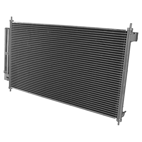 Image of TRQ A /C Condenser and Receiver Drier Assembly Compatible with 13-22 Acura ILX 12-15 Honda Civic