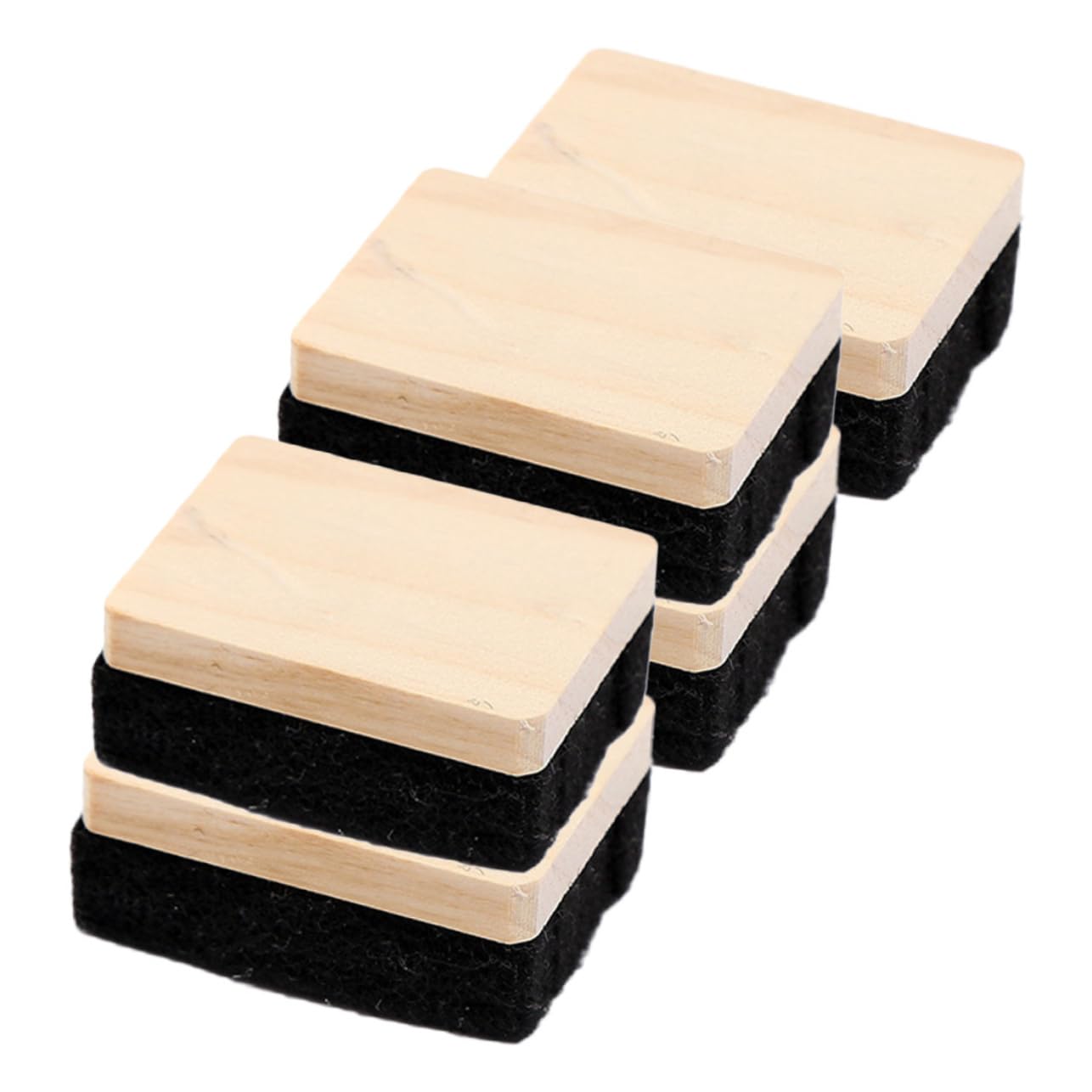 Uonlytech 5 Sätze Holz Tafelradierer Aus Filz Multifunktionale Staubfreie Tafelwischer Für Klassenzimmer Und Büro Sicher Und Schonend Für Kreidetafeln Reinigungswerkzeug 5 Stücke * 5
