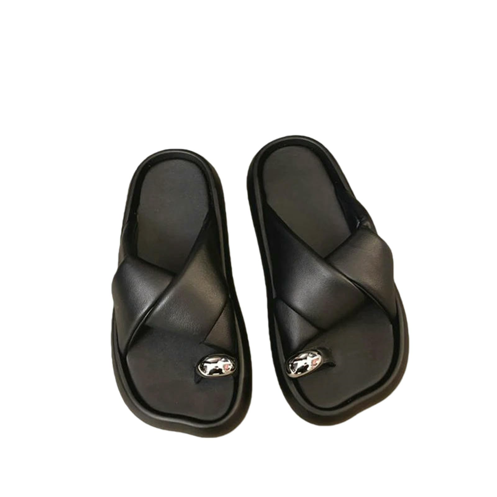 Gyios Summer Slippers Women's Platform Thick-soled For Outdoor Wear, Trendy Beach Sandals