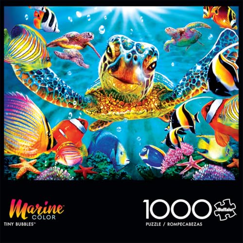 Rompecabezas Buffalo Games - Tiny Bubbles de 1000 piezas para adultos | Incluye póster para facilitar la clasificación y planificación, fabricado en EE.UU., tamaño final 26,75" x 19,75" miniatura 1