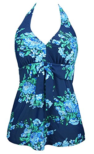 COCOSHIP Women's Vintage Floral Tie Halter Swim Top Chic V-Neck Modest Tankinis(FBA) COCOSHIP Women's Vintage Floral Tie Halter Swim Top Chic V-Neck Modest Tankinis(FBA)