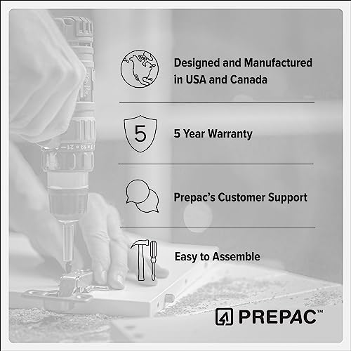 Prepac Milo Mid-Century Modern 2 Drawer Nightstand With Open Shelf, 16"D X 22.5"W X 29.5"H, White #TOP7