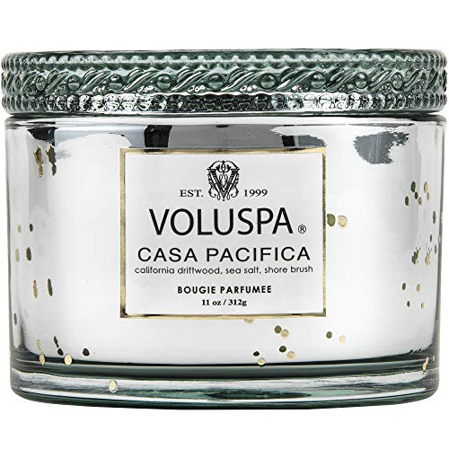 Voluspa Casa Pacifica Corta Maison Boxed Glass Candle,Blue 11 Ounces #TOP1
