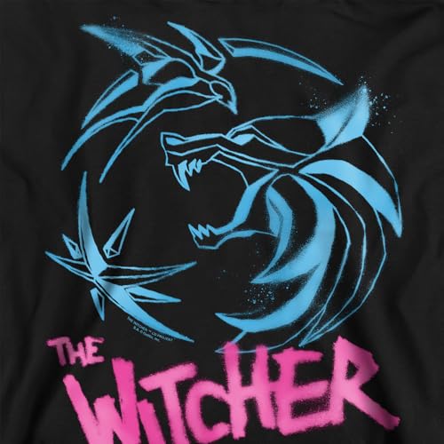 Sweat-Shirt The Witcher Graffiti Spray Crest Pull Confortable Noir L