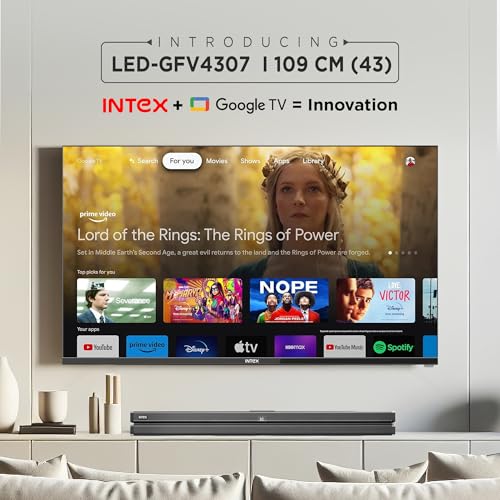 Image of Intex 43 Inch Full HD Google Smart TV with Voice Assistant & Bezel-Less Design | LED-GFV4307 | Voice Assistant, Bezel-Less Design